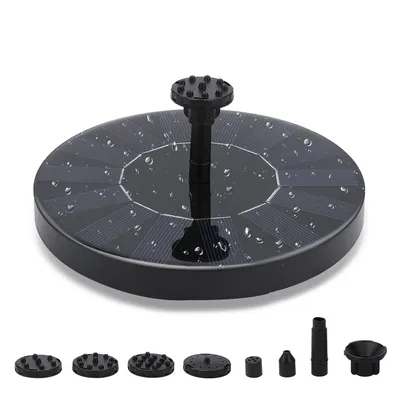 Zdjęcie produktu dla Yakimz Solar Fountain Solar Pond Pump Garden Water Pump Pompa solarna z monokrystalicznym panelem słonecznym o mocy 1,5 W Pływająca dekoracja do małego stawu ogrodowego Wanna dla ptaków Basen na ryby