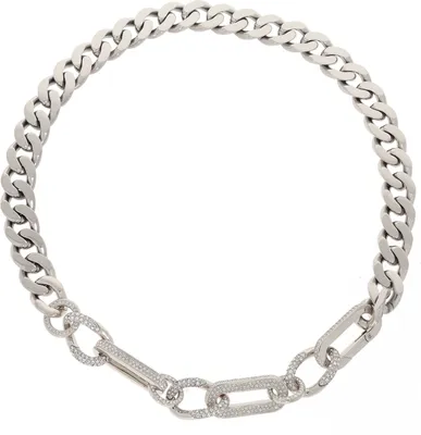 Produktbild von Swarovski Damen Halskette Dextera Statement, Gemischte Glieder, Weiß, Rhodiniert 5639333