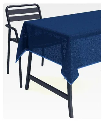 Produktbild von Tischdecke 130 x 160 cm blau abwaschbar für Garten, Balkon und Terrasse