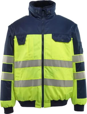 Produktbild von MASCOT® Livigno Pilotjacke Größe 5XL, hi-vis gelb/marine | Packung (1 Stück)