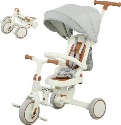 Produktbild von 5-in-1-Dreirad für Kleinkinder, verstellbar, Aufbewahrungstasche, 1-3 Jahre