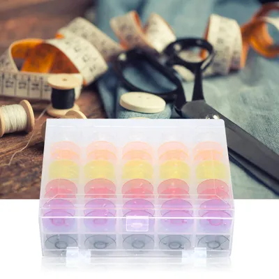 Imagen del producto de Bobinas de colores, bobinas para máquinas de coser, bobinas para hilo de coser, cajas para máquinas de coser manuales, bobinas clasificadas por tipo
