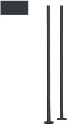 Produktbild von Heibi Briefkastenständer 130 cm aus Stahl grau RAL 7016 zum Andübeln