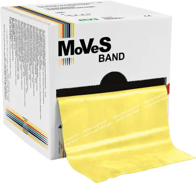 Produktbild von MVS Latex Übungsband Rolle 45,5 m in Dispenser Box rot, mittel 1 Stück