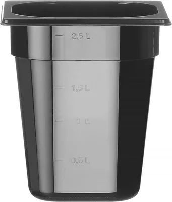 Produktbild von HENDI Gastronorm Behälter 1/6 200 mm Polycarbonat Schwarz