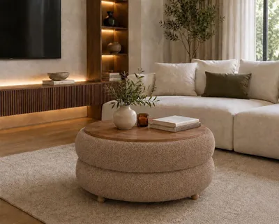 Produktbild von Skye Decor, Hochwertiger Nesting Tisch (3 Teile) - Saphir Eiche, 70 cm, 100% Melamin