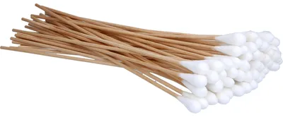 Obrázek produktu pro Vatové tyčinky dřevo 25 cm velká hlava, 50 ks