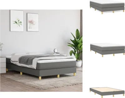Immagine prodotto di vidaXL Letto a molle insacchettate grigio scuro 120x200 cm in tessuto - Letti & strutture letto