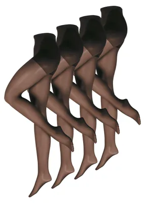 Produktbild von NUR DIE 4-Pack Strumpfhose 20 den Goodbye Laufmaschen - schwarz - Größe 44/48 = L