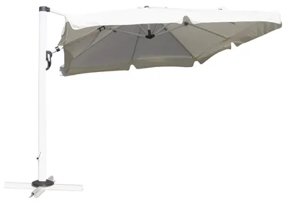 Immagine prodotto di Ombrellone da Giardino Decentrato 3x3m in Alluminio e Poliestere Bianco