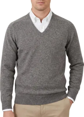 Produktbild von Alan Paine Pullover grau melange Classic Fit Wolle
