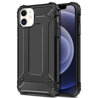 Produktbild von Techsuit Hybrid Armor Back Cover Hülle für Apple iPhone 12 / iPhone 12 Pro - Schwarz