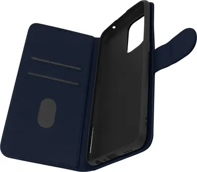 Zdjęcie produktu dla Etui ze sztucznej skóry z funkcją podstawki dla Oppo A94 5G - ciemnoniebieskie