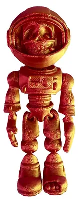 Produktbild von 3D-gedrucktes Astronautenskelett als Halloween-Dekoration – Weltraum-Zombie-Figur mit beweglichen Gelenken – Gelenkiges Skelettmodell