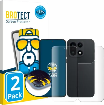 Produktbild von 2x BROTECT Fullscreen Schutzfolie für OnePlus 15 (Display+Rückseite) Displayschutz Folie Fullcover Klar Transparent