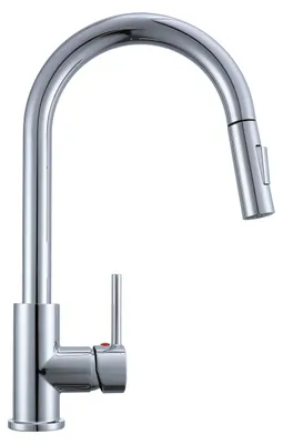Produktbild von AICA Küchenarmatur mit 2 Strahlarten Ausziehbarer Sprayer Hochwertiger Messingkern Mischbatterie Chrom Spülhahn