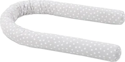 Produktbild von babybay Nestchenschlange Piqué passend für alle Modelle, perlgrau Punkte weiß
