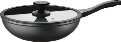 Image de Poêle wok en aluminium PINTINOX PRO, diamètre max. 30 cm, aluminium, compatible avec les cuisinières à induction, revêtement antiadhésif, couvercle inclus