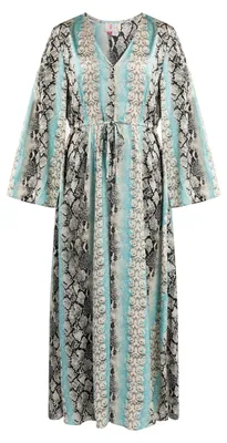 Obrázok produktu pre Dámsky plážový kaftan threezy, model 19323119-TH01, modrej farby, viacfarebný, veľkosť XS