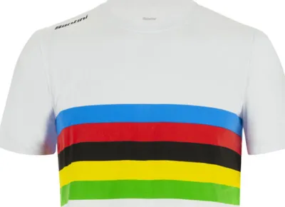 Obrázek produktu pro Cyklistické tričko SANTINI s krátkým rukávem - UCI OFFICIAL WORLD CHAMPION KID - vícebarevné 7Y