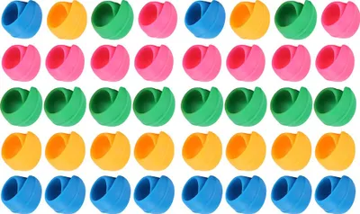 Image de 40 p��ck de prot�ge-bobines en silicone Clips de bobines colorés Emp�cher le d�roulement Extrémités lâches  de fil Bricolage Tricot