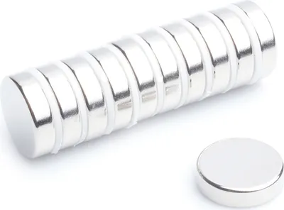 Produktbild von Neodym Magnete 15 x 4 mm 1 Stück mm N38, Extrem stark, Magnettafeln, Kühlschränke, Whiteboards, DIY