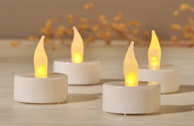 Produktbild von LED Teelichter Set inkl. Batterie elektrisches Teelicht flammenlose Kerze Kerzen