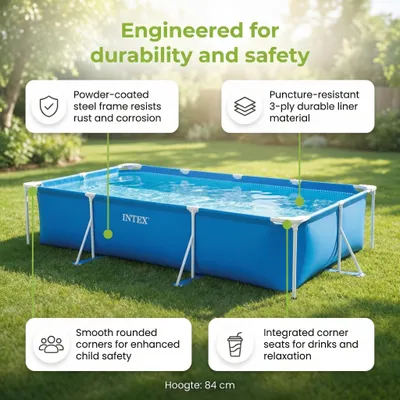 Produktbild von Rechteckiger Frame Pool - 450x220x84 cm - 5-teilig SCB11
