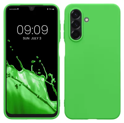 Produktbild von kwmobile Handyhülle für Samsung Galaxy A26 5G Hülle - TPU Case - Kabelloses Laden - Schutzhülle Cover in Limettengrün