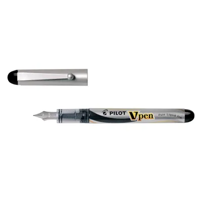 Obrázok produktu pre Držiak pera PILOT V-Pen Silver, šírka tuhy: 0,4 mm, čierny