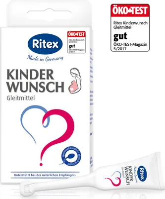A product box and a tube of lubricant for conception.