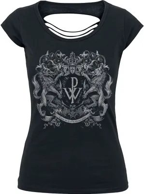 Produktbild von Powerwolf T-Shirt Damen Crest schwarz Band-Merch, Bands 100% Baumwolle L