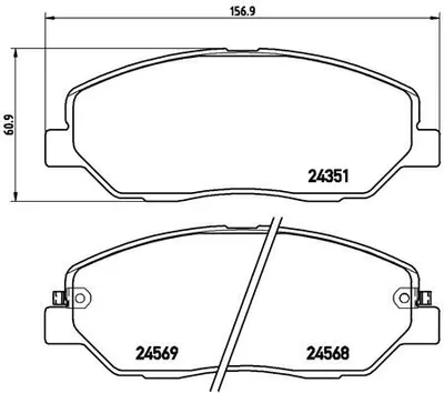 Produktbild von Brembo Bremsbelagsatz, Scheibenbremse Vorderachse P 30 036