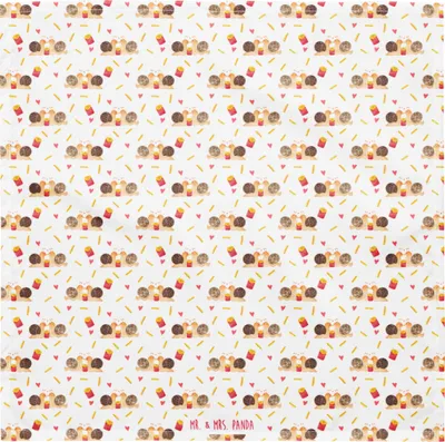 Produktbild von Mr. & Mrs. Panda Foulard Schnecken Liebe S - Weiß - Geschenk, Bandana Tuch, Halstuch, Stirnband, Verliebt, Zufrieden, Haarband, Pärchen, Schweißtuch, Paar, glücklich