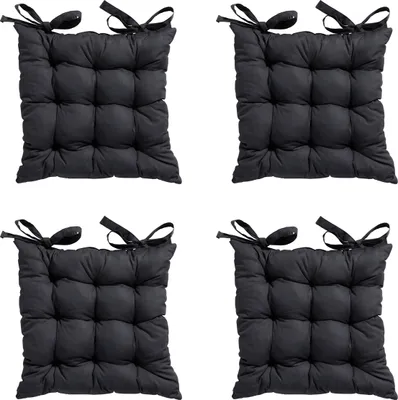 Produktbild von Madison - Sitzkissen Tuscany Basic schwarz - Ca. 46x46 cm - 4er-Set