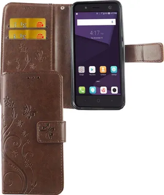 Produktbild von Schutz Hülle Blumen für Handy ZTE Blade V8 Lite Coffee