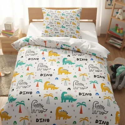 Produktbild von Kinderbettwäsche Bettbezug 140 x 200 cm, Mikrofaser, mit Reißverschluss, Kissenbezug 65 x 65 cm, für