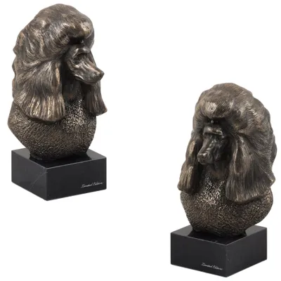 Imagen del producto de Art-Dog Busto – Caniche – moldeado en polvo de bronce y resina