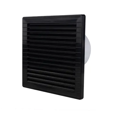 Produktbild von Lüfter Ventilator Badezimmer Badlüfter Badventilator Wandlüfter Belüftung Entlüftung Zuluft Abluft eckig Abluft Ø100 Ø125 weiß grau braun anthrazit Standard 12 V Ø 100 mm anthrazit