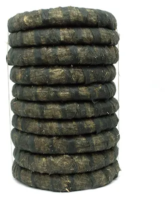 Produktbild von 10x DekoPrinz® Vlies Strohkranz Ø 20cm / 3cm Strohrömer Rohling Adventskranz Türkranz Kranz Strohring