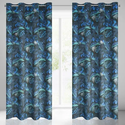 Produktbild von Vorhang LAZUR schwarz NI 140x250 cm  Ösen Ösenvorhang