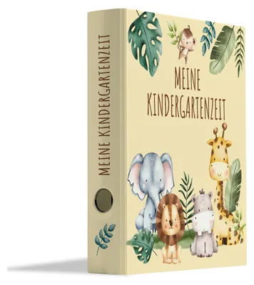 Produktbild von Friendly Fox Kindergarten Ordner, DIN A4 Waldtiere Sammelordner, Kindergarten Portfolio Ordner, Meine Kindergartenzeit, für bis zu 350 Blatt