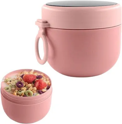 Obrázok produktu pre Ružový pohár na raňajky 600 ml pre deti