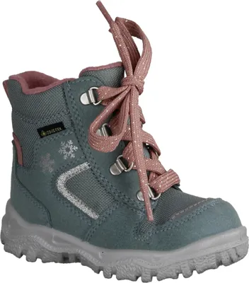 A single child's boot is shown against a white background.