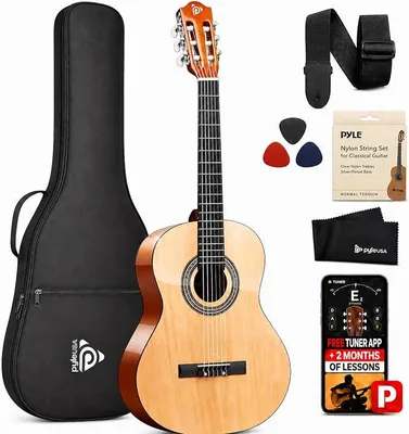 Imagen del producto de Silecomplaza, guitarra acústica 4/4, set para principiantes, ideal para adultos