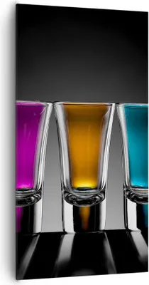 Produktbild von Bild auf Leinwand - Leinwandbild - Gläser Alkohol trinken Saft - 65x120cm - Wand Bild - Wanddeko - Leinwanddruck - Bilder - Kunstdruck - Wanddekoration - Leinwand bilder - Wandkunst - PA65x120-2194