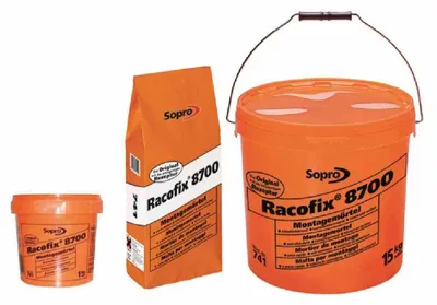 Produktbild von Montagemörtel Racofix 8700 Inhalt 1kg Verarbeitungszeit 3-5 Min., 1 Stück