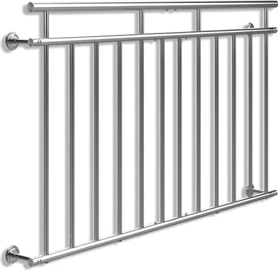 Produktbild von MONZANA® Französischer Balkon Edelstahl Pflegeleicht 90x156cm 12 Füllstäbe Balkongeländer Terrassengeländer Fensterschutz