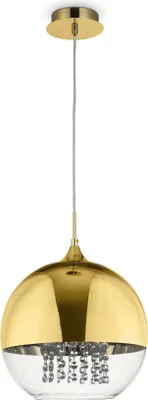 Zdjęcie produktu dla Lampa wisząca FERMI mosiężno-złota 1xE27x60W szkło wym:105x30x30cm IP20 Maytoni