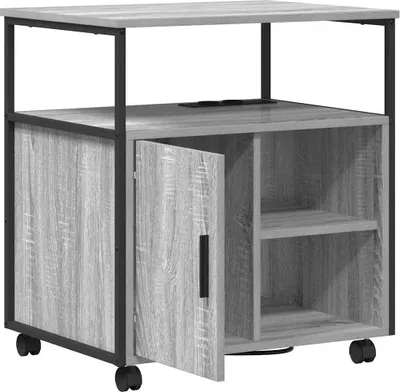 Produktbild von vidaXL Schrank mit Ladestation Mit Rad Graues Sonoma 61 x 46 x 67 cm